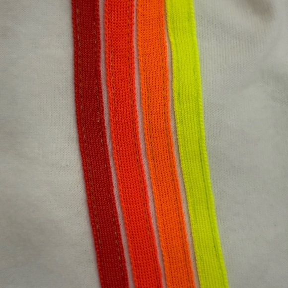 Aviator Nation Vintage White Pants with Neon Stripes - Picture 5 of 7